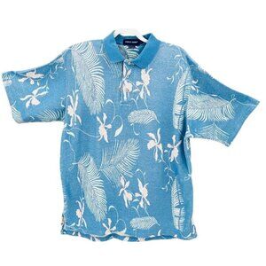 Polo Golf Ralph Lauren Mens Polo Shirt Size XL Tropical Print Blue Pink
